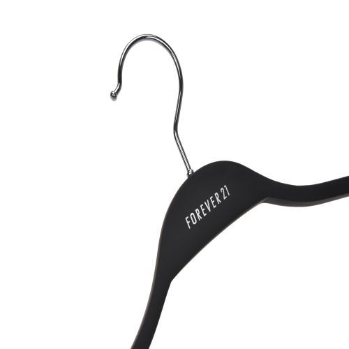 New custom black laminated clothes hangers