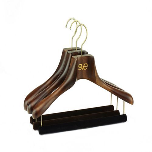 Luxury custom wood garment hangers