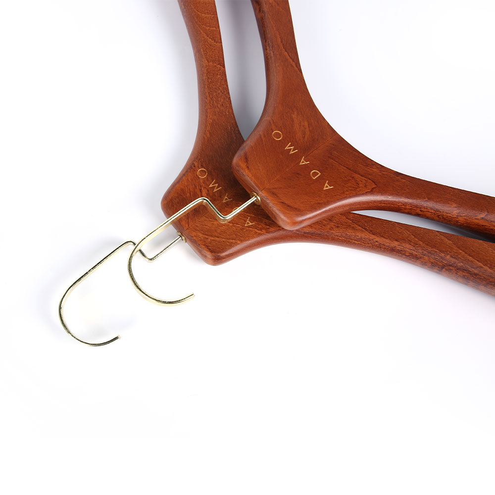 Custom hook wooden garment hangers
