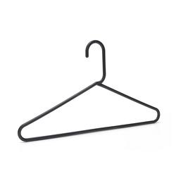 Black plastic clothes household hanger