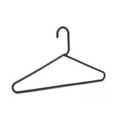 Black plastic clothes household hanger