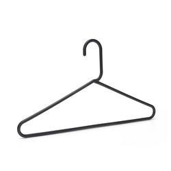 Black plastic clothes household hanger