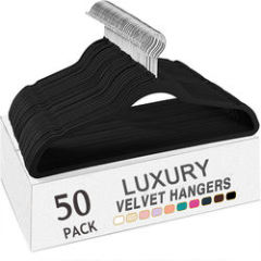 Black velvet hangers flock household hanger