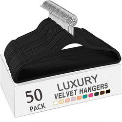 Black velvet hangers flock household hanger