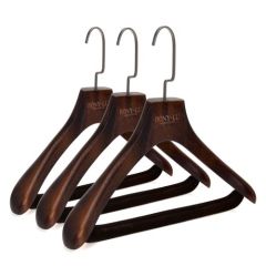 Beech wood custom wooden suit hangers