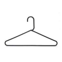 Black plastic clothes household hanger