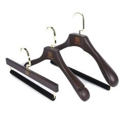 Custom wooden luxury suit hangers