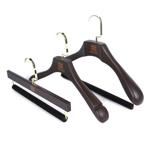 Custom wooden luxury suit hangers