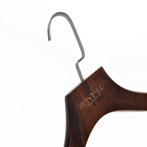 Beech wood custom wooden suit hangers