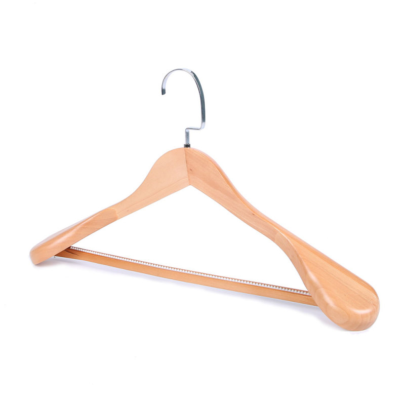Luxury Custom Wooden Coat Hanger with pants rod