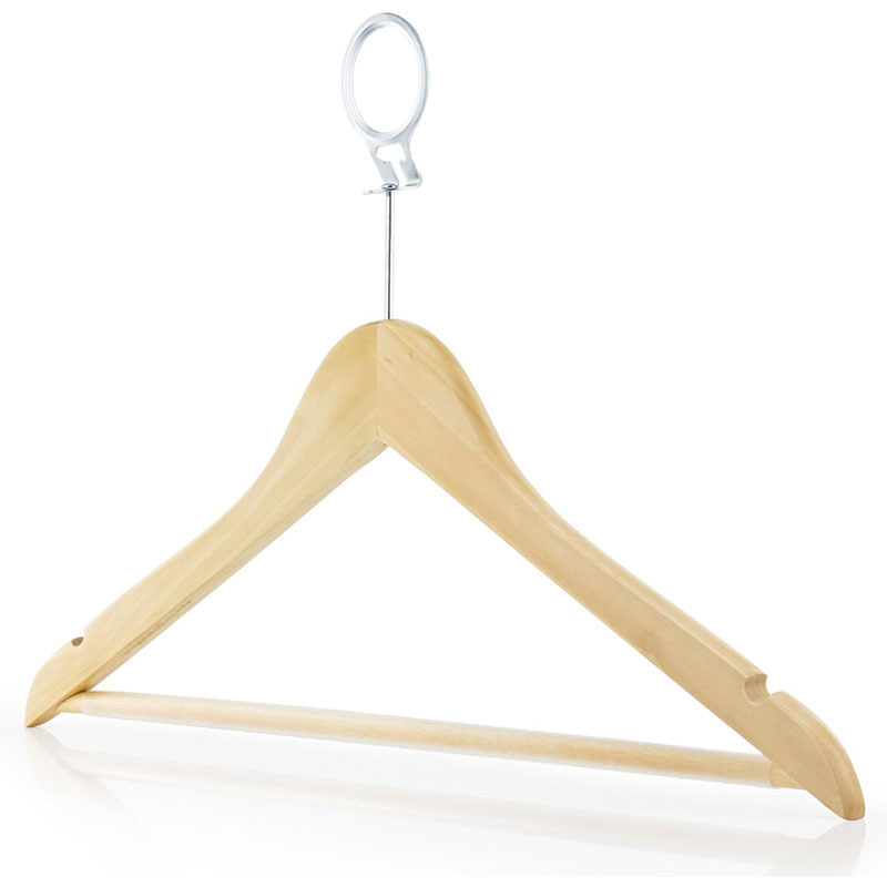 Anti theft wooden suit hangers for clothes