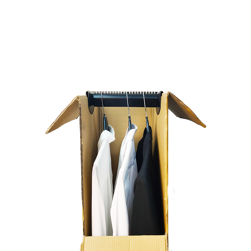Custom plastic bar hanger holder for clothes transportation