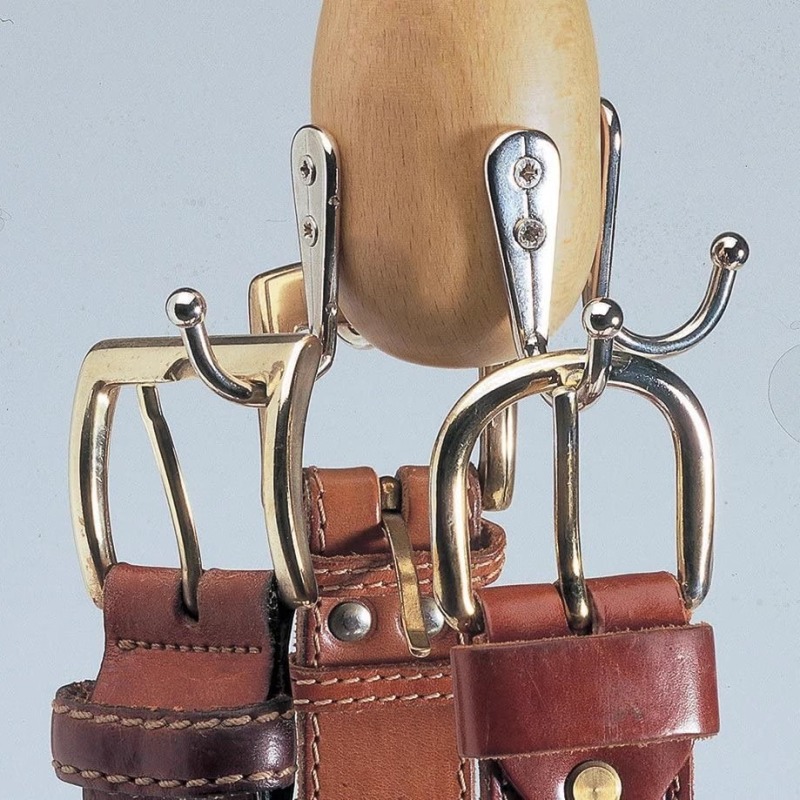 Multifunction mini wood scarf tie hanger