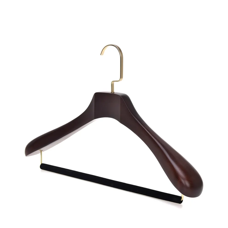 Hotel custom logo endurance portable suit wood hangers