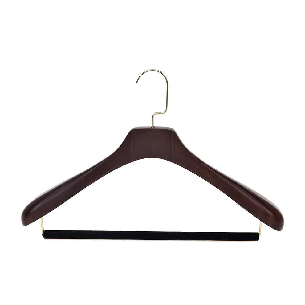 Hotel custom logo endurance portable suit wood hangers