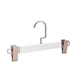 Long Golden Hook Wooden White Suit Hangers