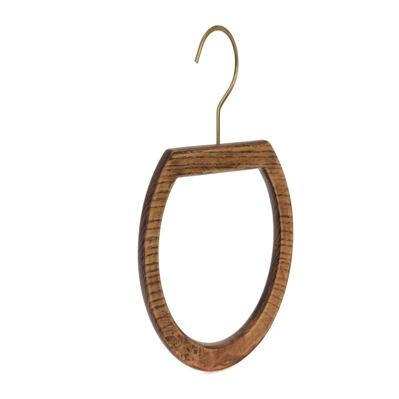 Ring shape scarf hanger tie wooden hangers