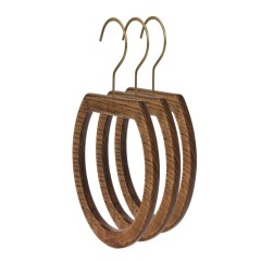 Ring shape scarf hanger tie wooden hangers