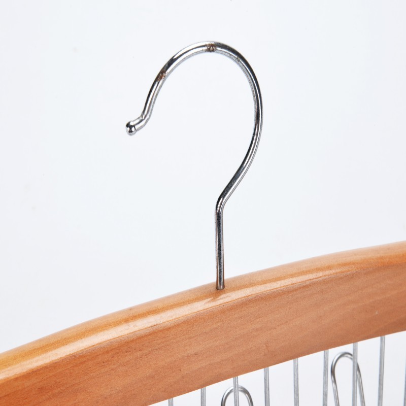 24 hooks Wooden Tie belt Rack Hanger
