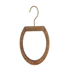 Ring shape scarf hanger tie wooden hangers