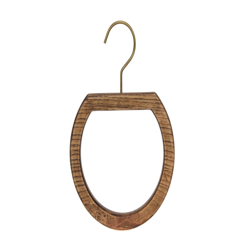 Ring shape scarf hanger tie wooden hangers