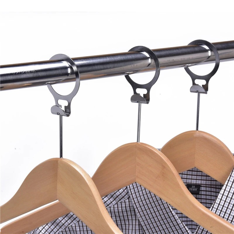 Wood anti theft suit hangers with clamps