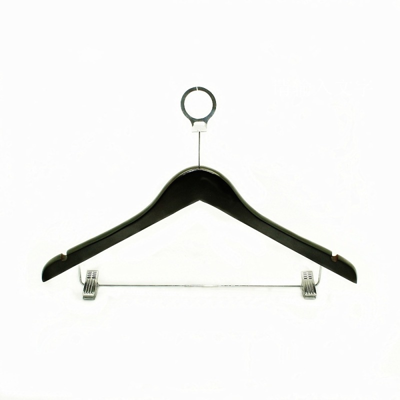 Custom wood hotel anti theft suit hangers