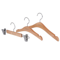 Custom logo wooden kids&adult suit hangers