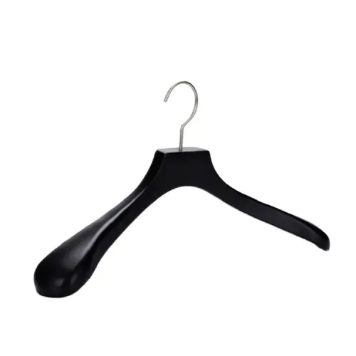 Hotel luxury black wood clothes hangers supplies