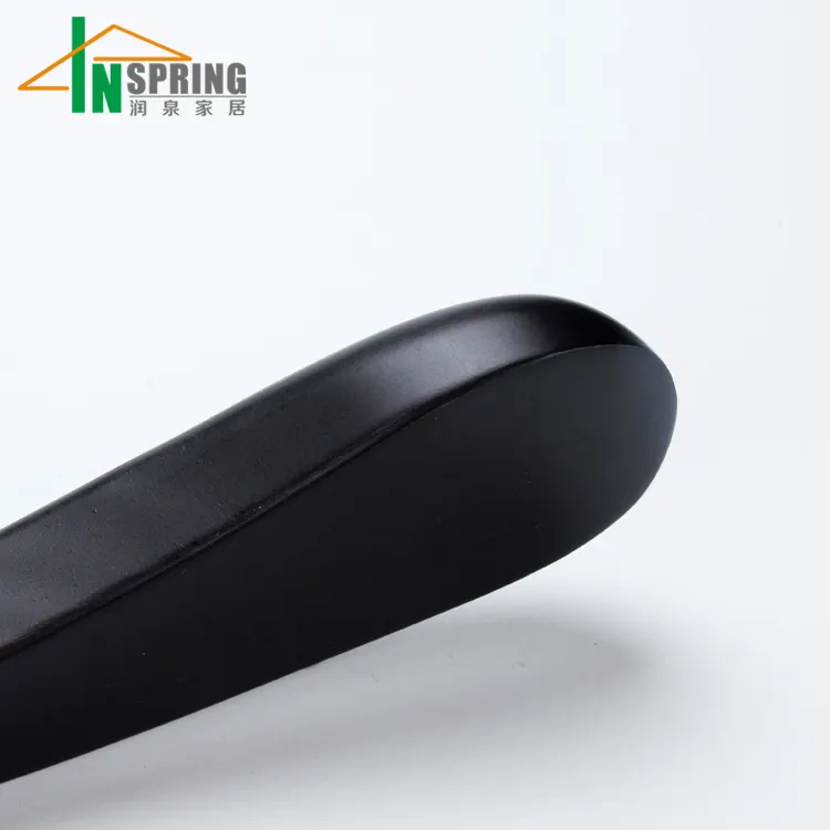 Hotel luxury black wood clothes hangers supplies