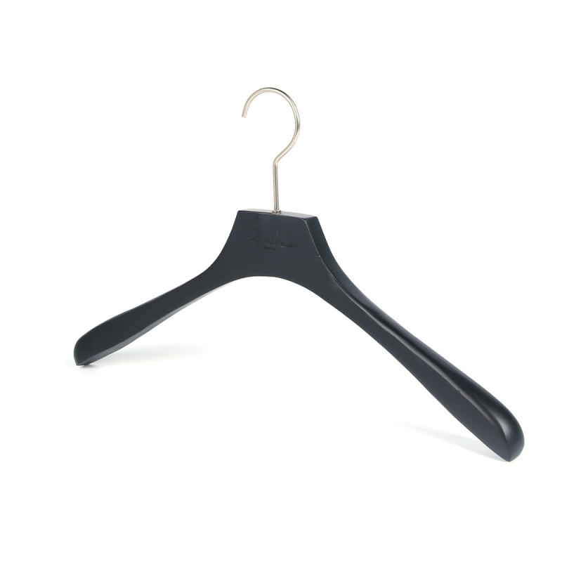 Inspring luxury black wood series hotel clothes hangers