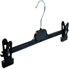 Cheap plastic pant hangers with clips