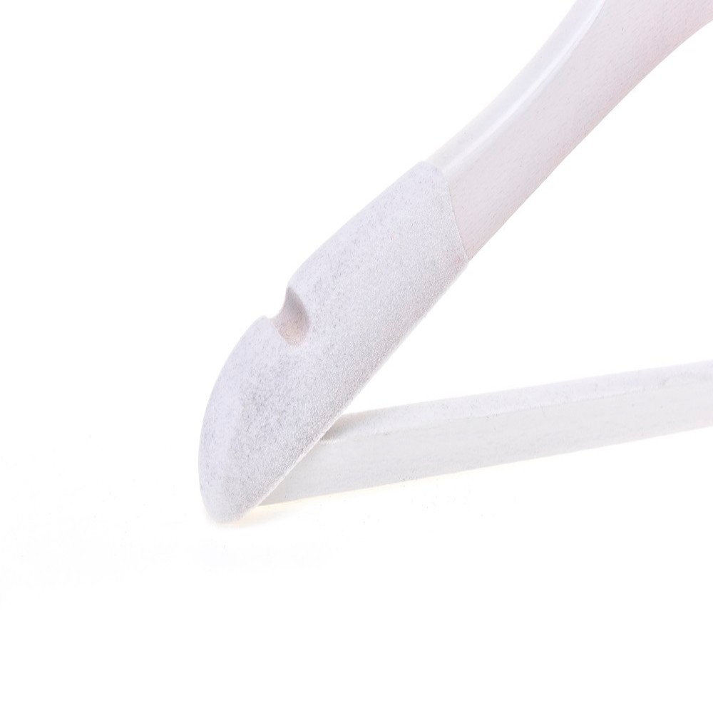 Custom white wooden luxury suit hangers