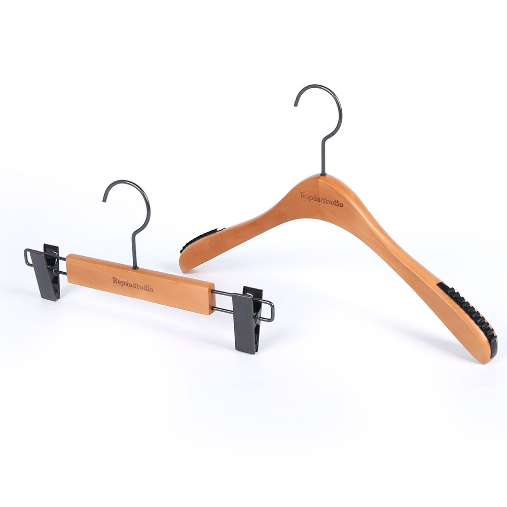 Custom Dress Clamp Pant Hangers with Clips