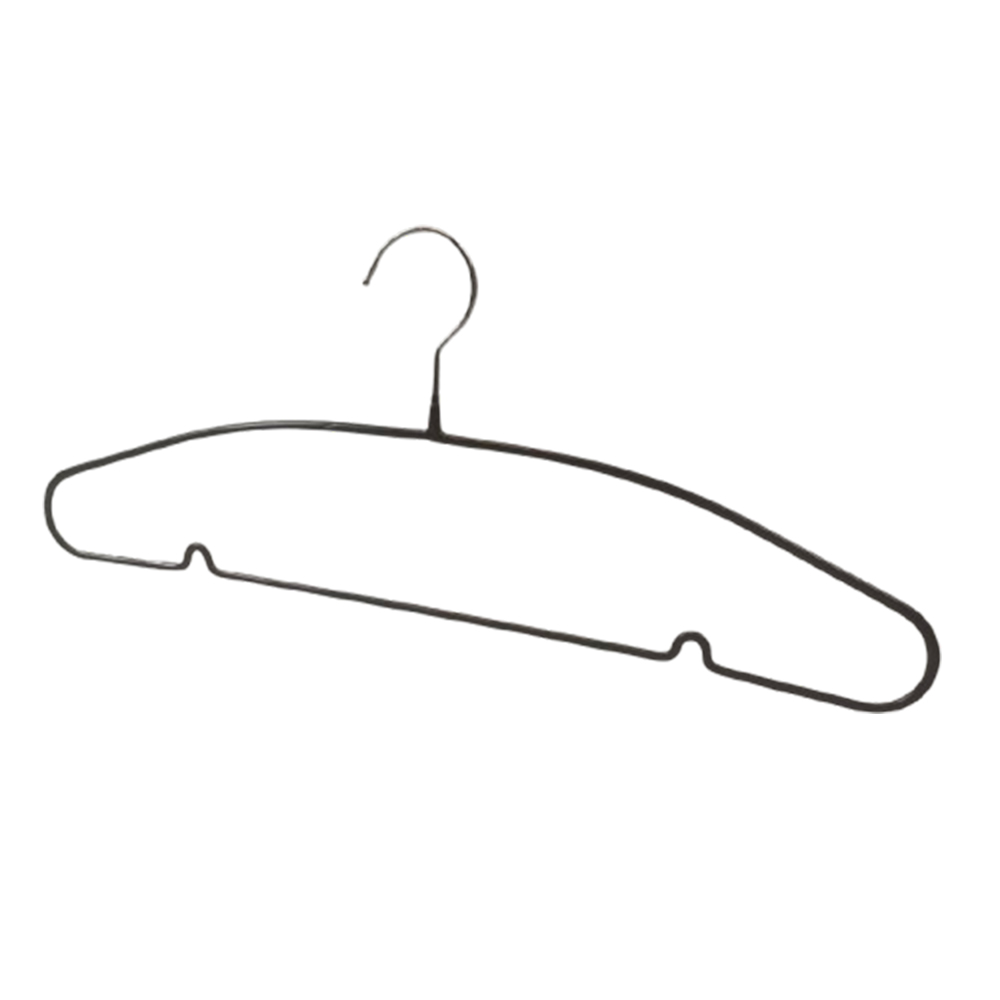 Wholesale black metal heavy duty PVC Coat Hangers