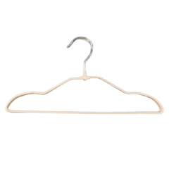 Children size heavy duty pink infant metal coat hangers