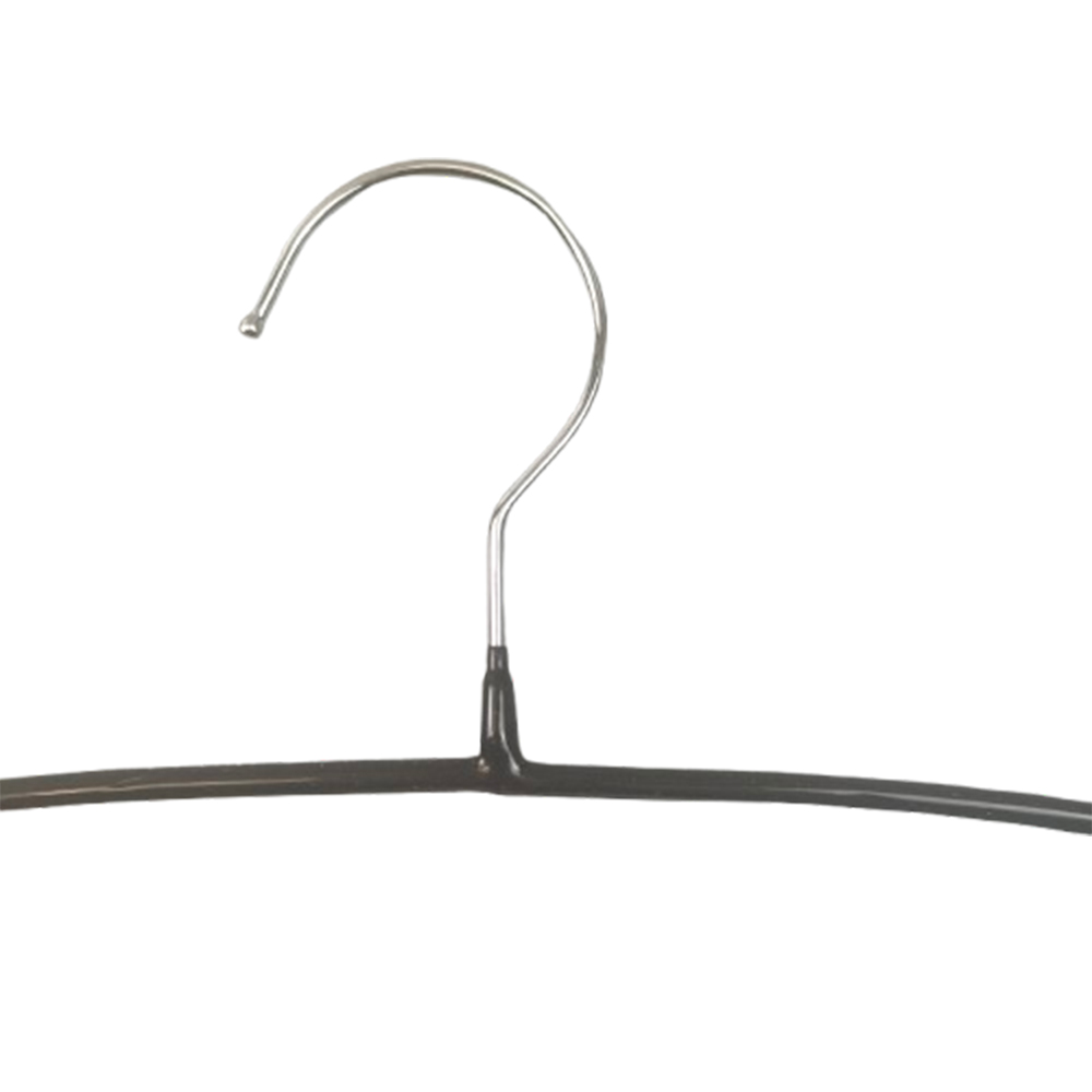Wholesale black metal heavy duty PVC Coat Hangers
