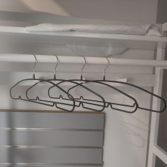 Wholesale black metal heavy duty PVC Coat Hangers