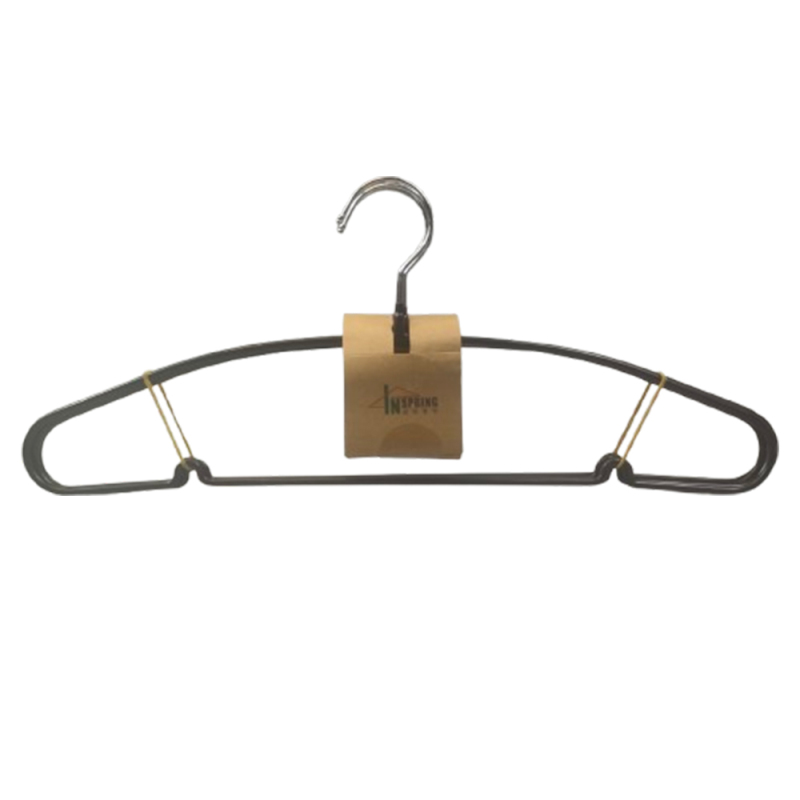 Wholesale black metal heavy duty PVC Coat Hangers