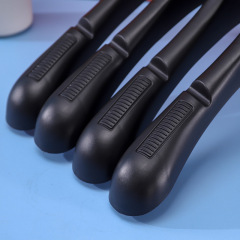 Black and white wide shoulder plastic heavy duty hangers