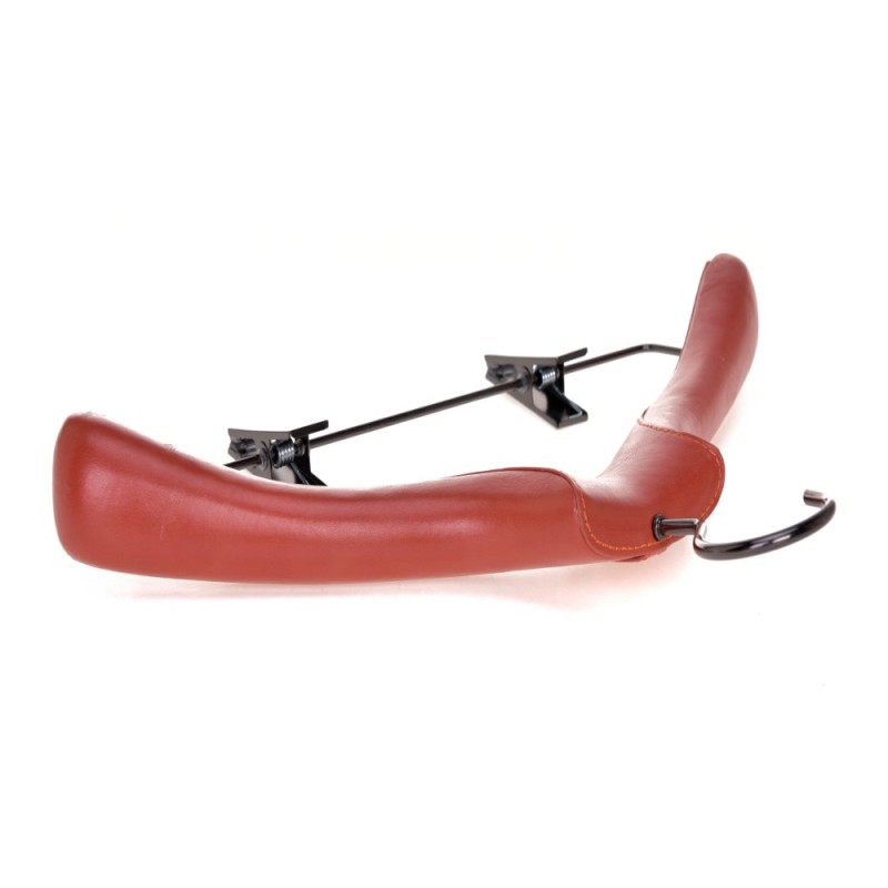 Color luxury leather wooden hangers with clips