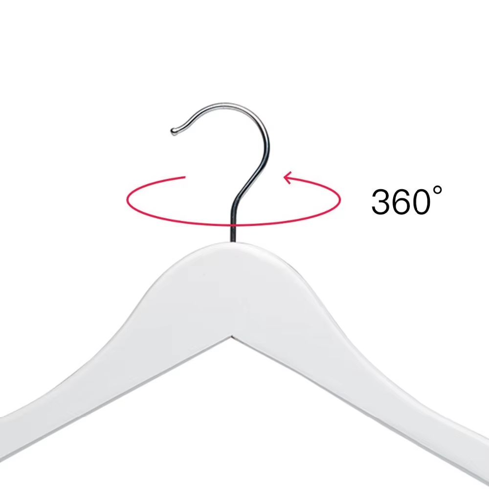 White wood children suits anti slip hangers with clips