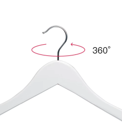 White wood children suits anti slip hangers with clips