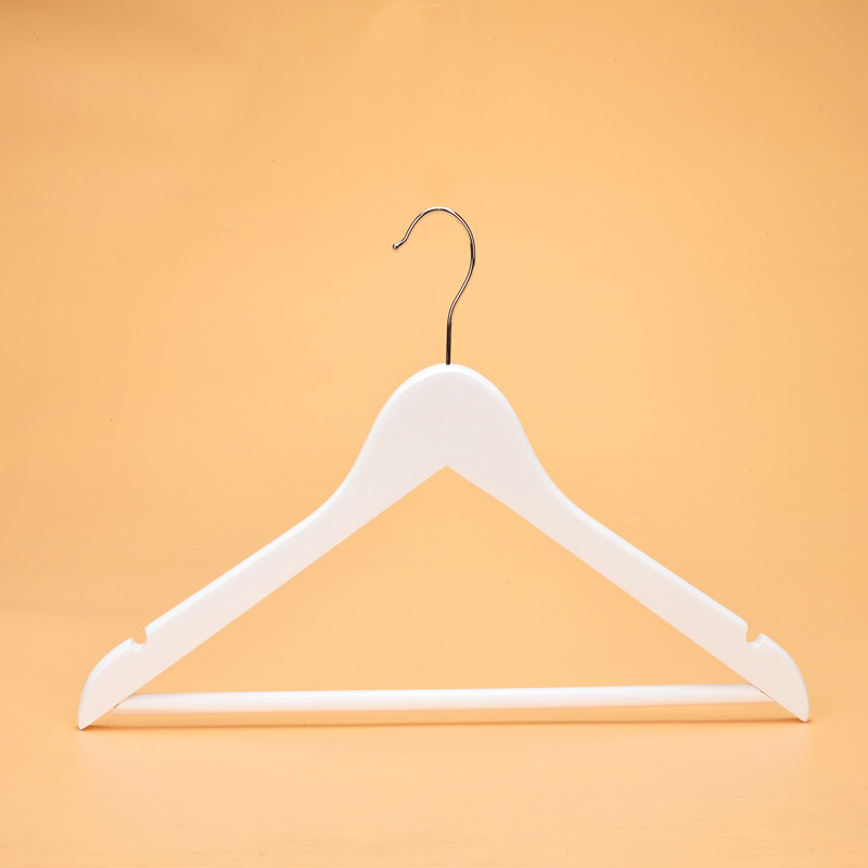 White wooden infant baby hangers