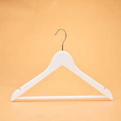 White wooden infant baby hangers