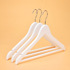 White wooden infant baby hangers