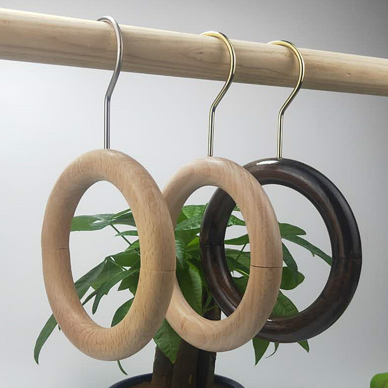 Custom wood tie scarf coat hangers for scarves