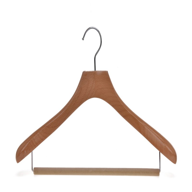 Wide Shoulder Clothes Wooden Pants Hanger Bar