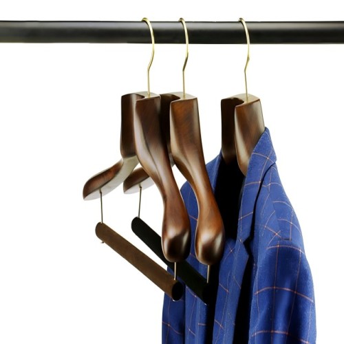 Luxury custom wood garment hangers