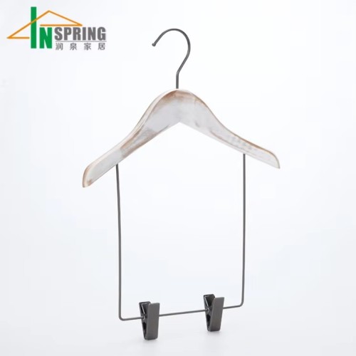 Custom Wooden Childrens Suits Hangers with Clips